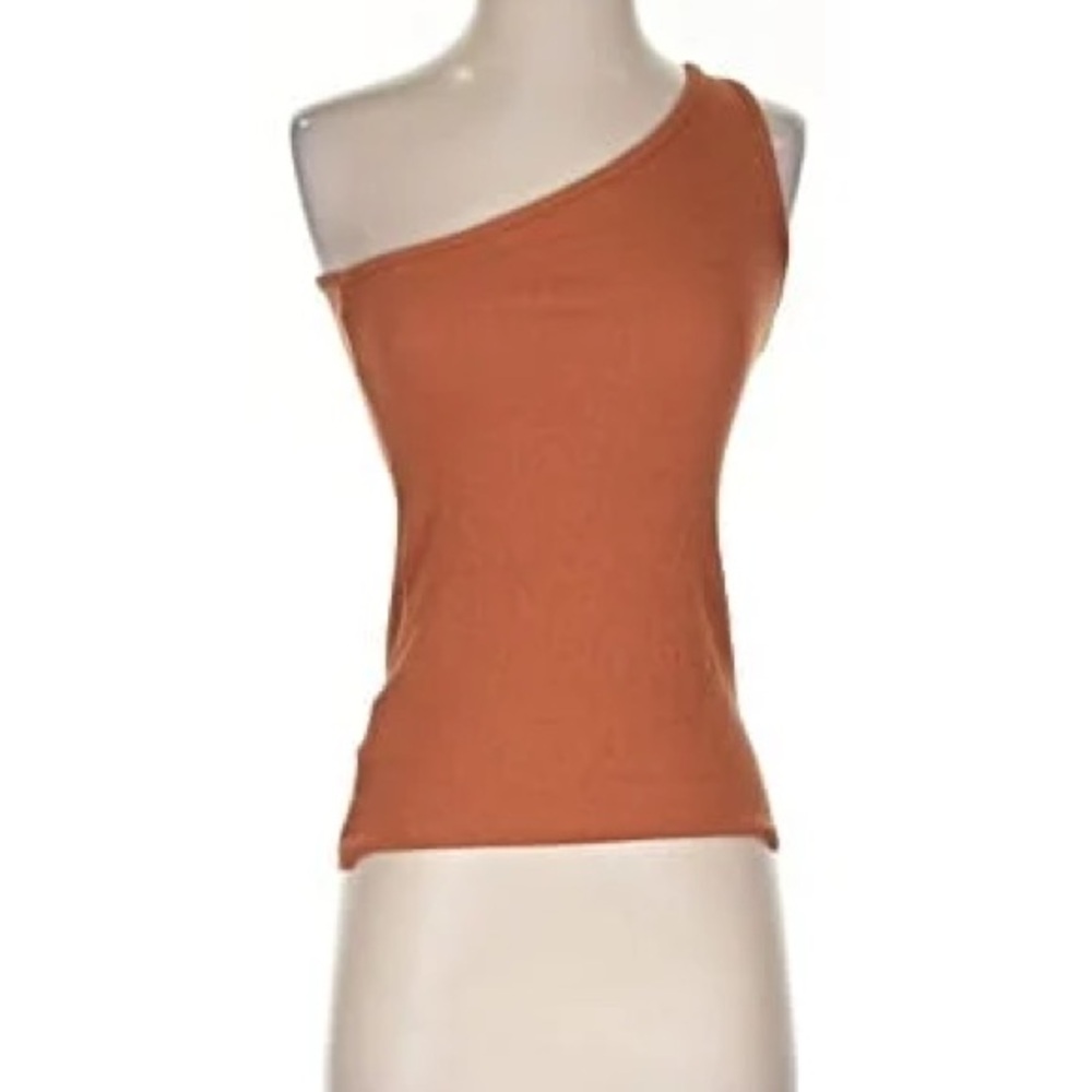 One-Shoulder Tan Shirt size M